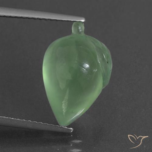 8.48ct Natural Verde cálido Prehnite, Elegante, Translúcido