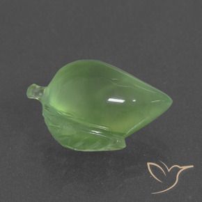 Prehnita verde natural de 9,18 ct, forma elegante, translúcido