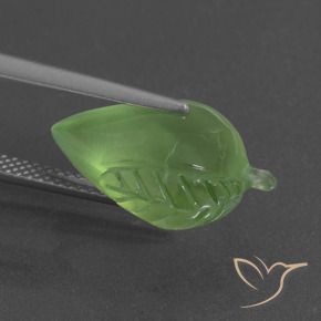 Prehnita verde natural de 9,18 ct, forma elegante, translúcido