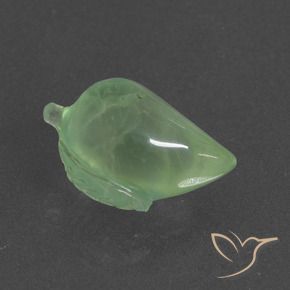Prehnite Verde pera natural de 8.55 ct, Elegante, Translúcido