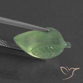 Prehnite Verde pera natural de 8.55 ct, Elegante, Translúcido