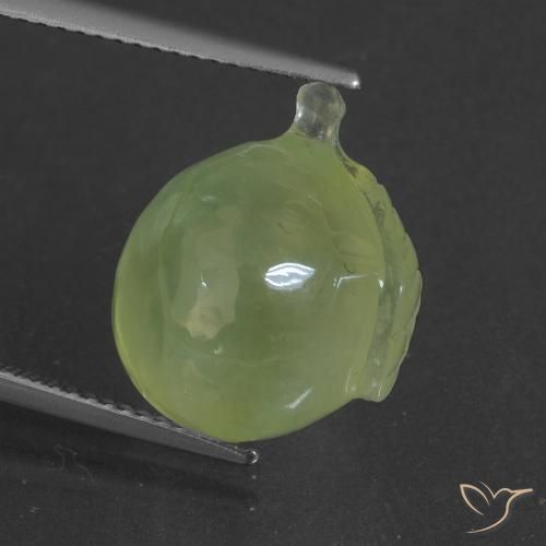 15.46ct Natural Verde amarillento Prehnite, Elegante, Translúcido