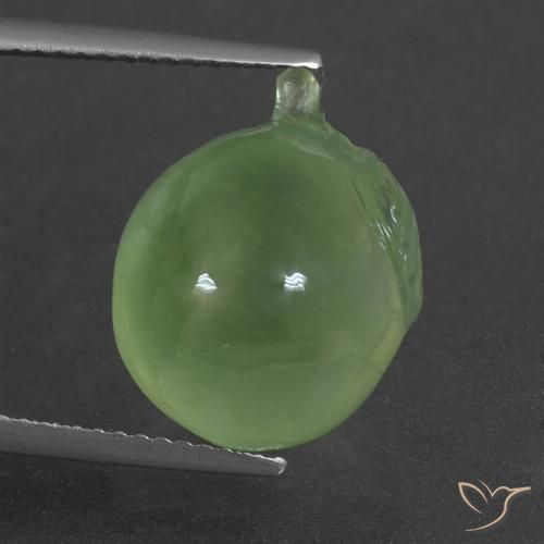 13.40ct Natural Verde pera pálido Prehnite, Elegante, Translúcido