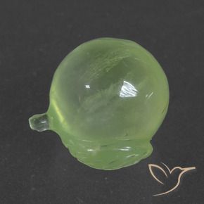 Prehnite Verde lima natural de 12.12 ct, Elegante, Translúcido