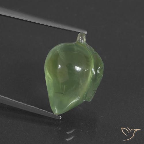 11.27ct Natural Verde pera Prehnite, Elegante, Translúcido