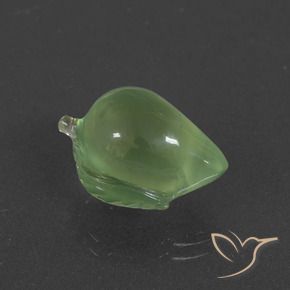 Prehnite Verde pera natural de 11.27 ct, Elegante, Translúcido