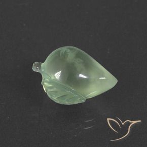 Prehnite Verde pera claro natural de 9.98 ct, Elegante, Translúcido