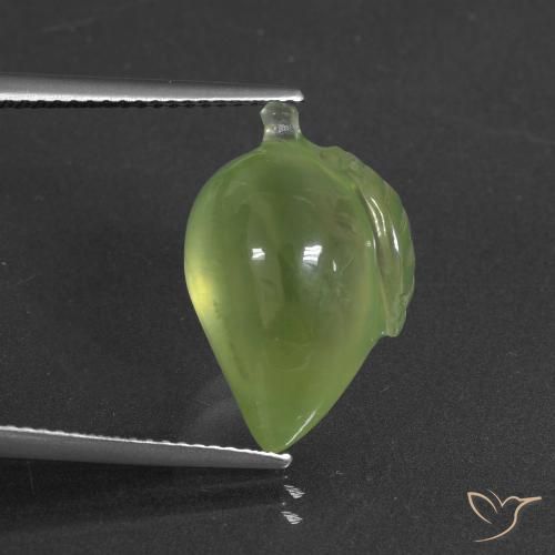 12.43ct Natural Verde lima Prehnite, Elegante, Translúcido