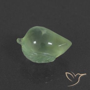 Prehnite Verde pera natural de 9.17 ct, Elegante, Translúcido