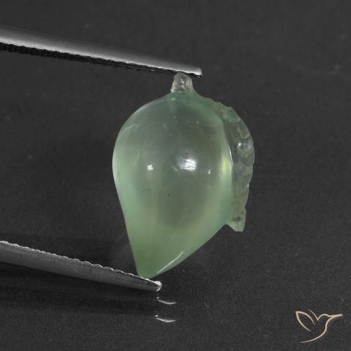 8.66ct Natural Verde amarillo claro Prehnite, Elegante, Translúcido
