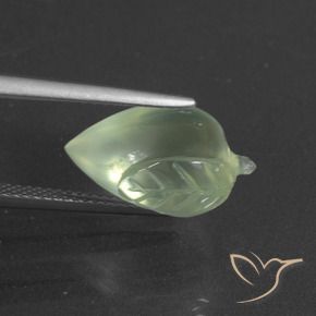 Prehnite Verde amarillo claro natural de 8.86 ct, Elegante, Translúcido