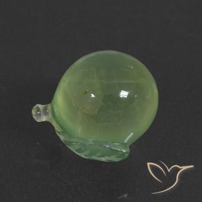 Prehnite Verde amarillento natural de 12.94 ct, Elegante, Translúcido