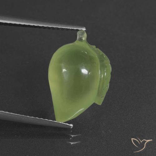 10.63ct Natural Verde amarillento Prehnite, Elegante, Translúcido