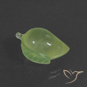 Prehnite Verde amarillento natural de 10.63 ct, Elegante, Translúcido