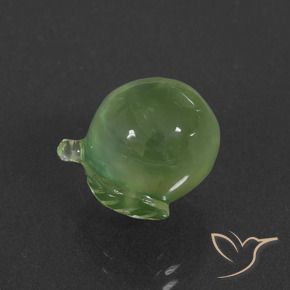 Prehnite Verde medio natural de 9.99 ct, Elegante, Translúcido