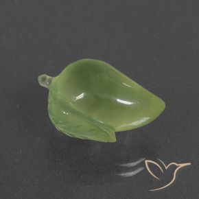 Prehnite Verde lima natural de 11.64 ct, Elegante, Translúcido
