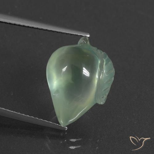11.81ct Natural Verde claro Prehnite, Elegante, Translúcido