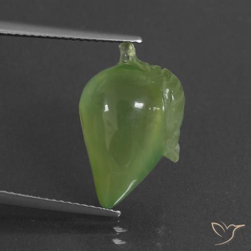 11.58ct Natural Verde medio Prehnite, Elegante, Translúcido
