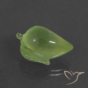 Prehnite Verde medio natural de 11.58 ct, Elegante, Translúcido