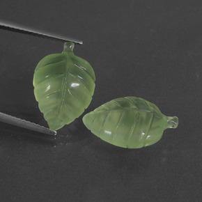 Gemas de Prehnite Verde natural de  ct, Forma elegante, Translúcido