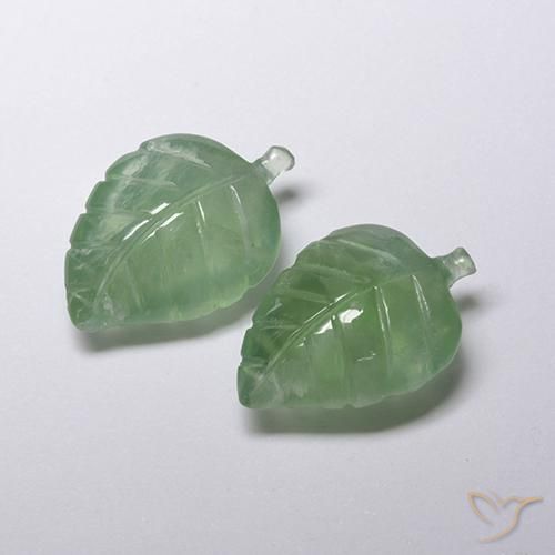 Gemas de Prehnite Verde claro natural de 13.04 ct, Elegante, Translúcido