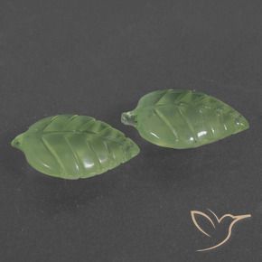 Gemas de Prehnite Verde pera pálido natural de 13.24 ct, Elegante, Translúcido