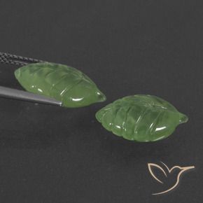 Gemas de Prehnite Verde pera natural de 9.72 ct, Elegante, Translúcido