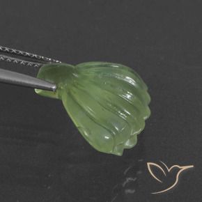 Prehnite Verde lima natural de 8.73 ct, Elegante, Translúcido