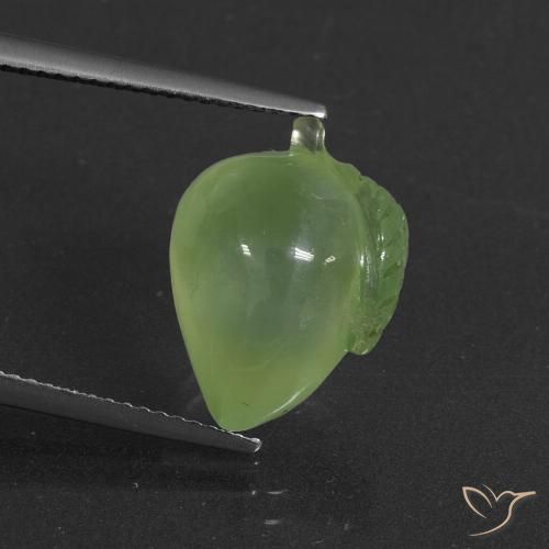 10.44ct Natural Verde amarillento Prehnite, Elegante, Translúcido