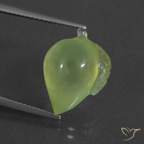 9.94ct Natural Verde amarillento Prehnite, Elegante, Translúcido