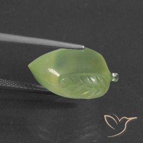 Prehnite Verde amarillento natural de 12.94 ct, Elegante, Translúcido