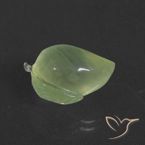 Prehnite Verde pera pálido natural de 12.21 ct, Elegante, Translúcido