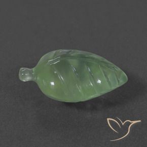 Prehnite Verde cálido natural de 5.89 ct, Elegante, Translúcido