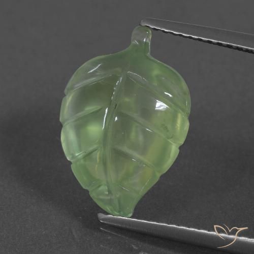 6.07ct Natural Verde pera pálido Prehnite, Elegante, Translúcido