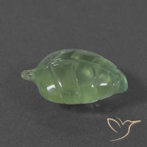 Prehnite Verde pera pálido natural de 6.07 ct, Elegante, Translúcido