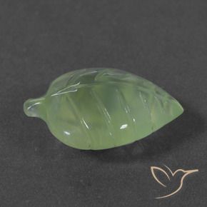 Prehnita verde natural de 6,83 ct, forma elegante, translúcido