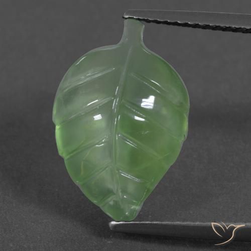 6.66ct Natural Verde pera Prehnite, Elegante, Translúcido