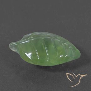 Prehnite Verde pera natural de 6.66 ct, Elegante, Translúcido