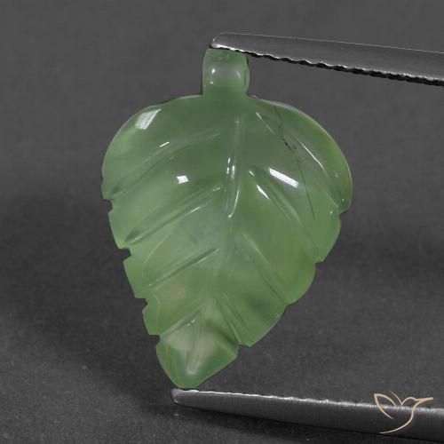 6.27ct Natural Verde pera Prehnite, Elegante, Translúcido
