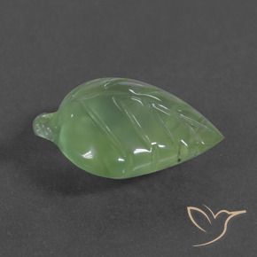 Prehnite Verde pera natural de 6.27 ct, Elegante, Translúcido