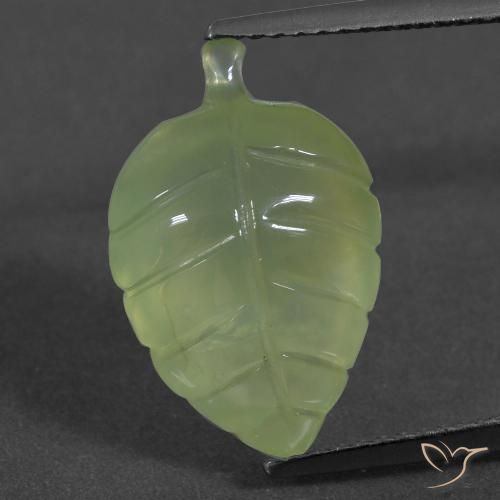 7.71ct Natural Verde amarillo Prehnite, Elegante, Translúcido