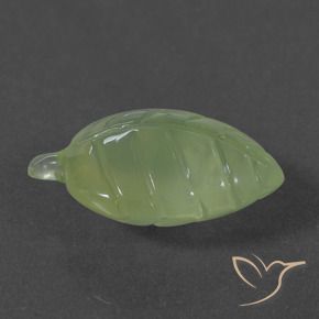 Prehnite Verde amarillo natural de 7.71 ct, Elegante, Translúcido