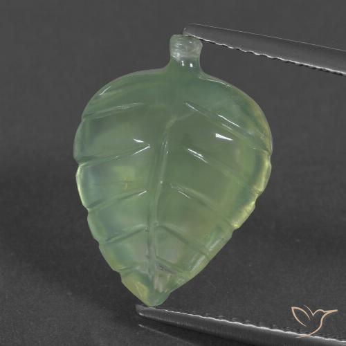 7.28ct Natural Verde cálido Prehnite, Elegante, Translúcido