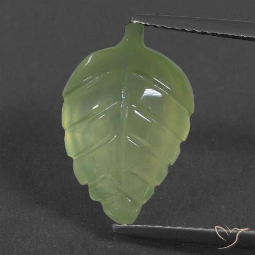 5.97ct Natural Verde amarillo Prehnite, Elegante, Translúcido