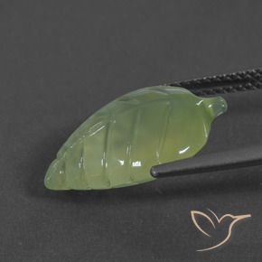 Prehnite Verde amarillo natural de 5.97 ct, Elegante, Translúcido