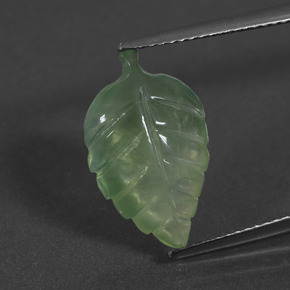 Prehnite Verde natural de 5.62 ct, Forma elegante, Translúcido