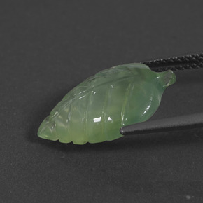 Prehnite Verde natural de 5.62 ct, Forma elegante, Translúcido