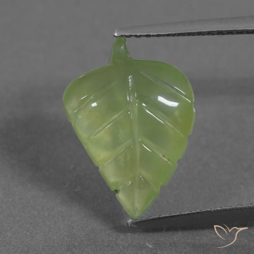 5.65ct Natural Verde cálido Prehnite, Elegante, Translúcido