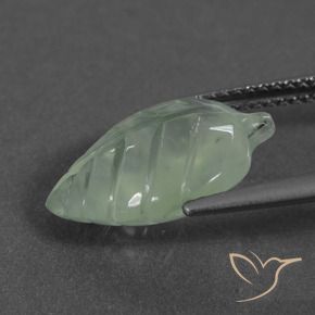 Prehnite Verde amarillo claro natural de 6.02 ct, Elegante, Translúcido