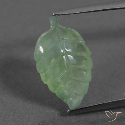 5.39ct Natural Verde pera claro Prehnite, Elegante, Translúcido